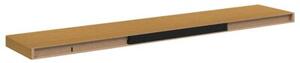 Nowoczesna półka ścienna w beżowym kolorze z materiału drewnopochodnego, 120 cm