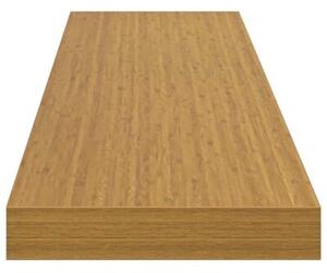 Nowoczesna półka ścienna w beżowym kolorze z materiału drewnopochodnego, 120 cm
