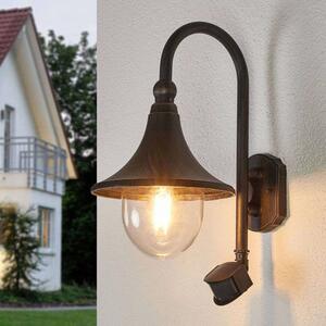 Lindby - Daphne Zewnętrzna Lampa Ścienna w/Sensor Antique Black Lindby