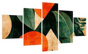 Obraz - Geometryczne motywy naturalne II. (125x70 cm)