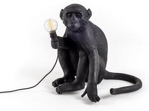 Seletti - Monkey Sitting Zewnętrzna Lampa Stołowa Czarna Seletti