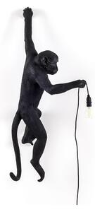 Seletti - Monkey Hanging Zewnętrzna Lampa Ścienna Left Czarna Seletti