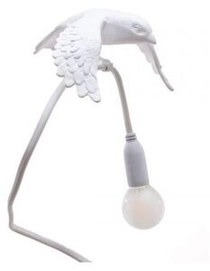 Seletti - Sparrow Taking Off Lampa Biurkowa z Klipsem White