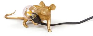 Seletti - Mouse Lamp Lop Lying Down Lampa Stołowa Złota