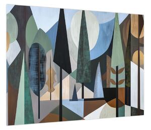 Obraz - Naturalna geometria abstrakcyjna II. (70x50 cm)