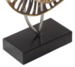 Dekoracyjna ozdoba figurka rzeźba 44 cm metalowa srebrna Uranium Beliani