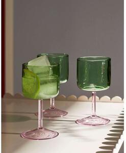 HAY - Tint Wine Glass Set of 2 Green/ Pink HAY