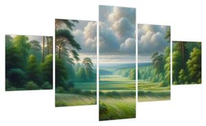 Obraz - Zielony krajobraz (125x70 cm)