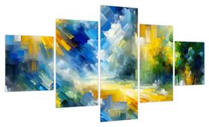 Obraz - Abstrakcyjny słoneczny dzień (125x70 cm)