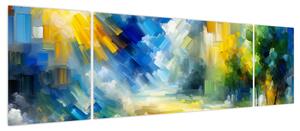 Obraz - Abstrakcyjny słoneczny dzień (170x50 cm)