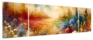 Obraz - Kolorowa łąka (170x50 cm)