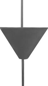 Lampa wisząca okrągła plastikowa geometryczna czarna duża Segre Beliani