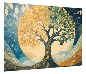 Obraz – Drzewo życia w księżycu (70x50 cm)