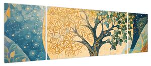 Obraz – Drzewo życia w księżycu (170x50 cm)