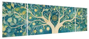 Obraz – Magiczne drzewo ze spiralami (170x50 cm)