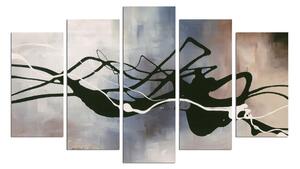 Obraz wieloczęściowy Black Lines, 110x60 cm