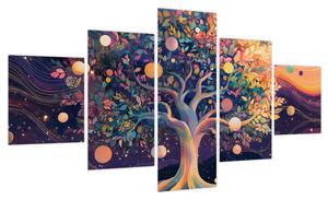 Obraz – Fioletowe drzewo pełne energii (125x70 cm)