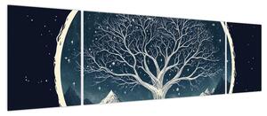 Obraz – Magiczne drzewo z jeleniem II. (170x50 cm)