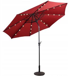 Parasol ogrodowy z solarnymi diodami led 300 cm