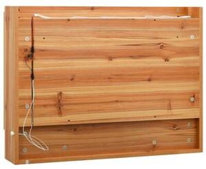Szafka łazienkowa z lustrem i LED, kolor dębowy 80x15x60 cm mdf