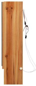 Szafka łazienkowa z lustrem i LED, kolor dębowy 80x15x60 cm mdf