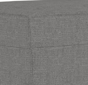 Ławka, ciemnoszara, 100x35x41 cm, tapicerowana tkaniną