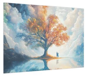 Obraz – Drzewo życia i miłości (70x50 cm)