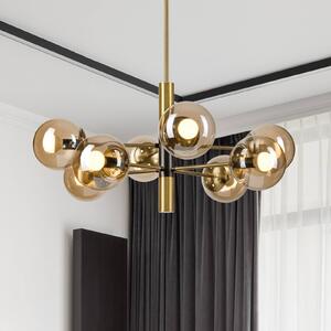 Lampa sufitowa Natalia Lamkur, możliwość ściemniania, mosiężny / złoty, salon / jadalnia, szkło, nowoczesny