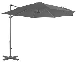 Parasol wiszący z aluminiowym słupkiem, 300 cm, antracytowy