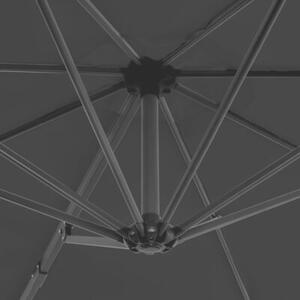 Parasol wiszący z aluminiowym słupkiem, 300 cm, antracytowy
