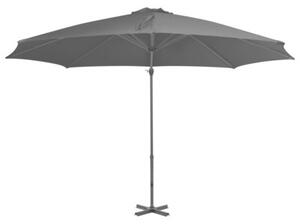 Parasol wiszący z aluminiowym słupkiem, 300 cm, antracytowy