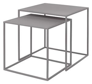 Jasnoszare metalowe stoliki zestaw 2 szt. 40x40 cm Fera – Blomus