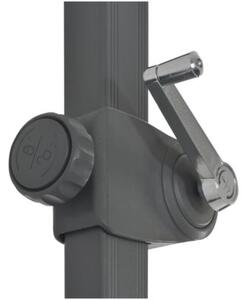 Parasol wiszący z aluminiowym słupkiem, 300 cm, antracytowy