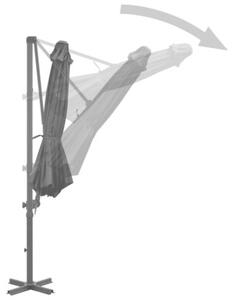 Parasol wiszący z aluminiowym słupkiem, 300 cm, antracytowy