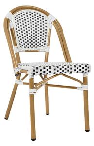 MebleMWM Krzesło CAFE PARIS białe rattan