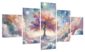 Obraz – Drzewo życia w chmurach (125x70 cm)