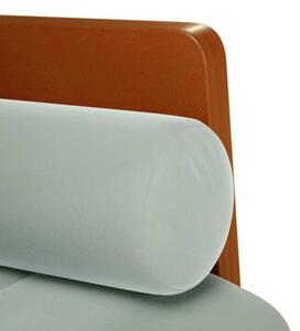 Sofa dwuosobowa z poduszkami waÅkowymi jasnoszara 110 cm