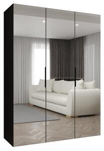 Szafa uchylna otwierana Marbella 3 150 wys. 202 cm czarny + u. czarny