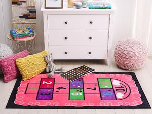 Dywan do pokoju dziecięcego do zabawy 80 x 150 cm różowy Honaz Beliani