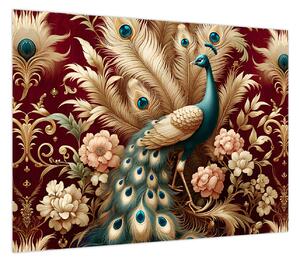 Obraz – Elegancki paw (70x50 cm)