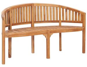 Ławka w kształcie banana, 151 cm, lite drewno tekowe