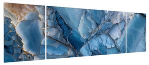Obraz - Niebieski zróżnicowany marmur (170x50 cm)