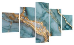 Obraz - Turkusowy marmur (125x70 cm)