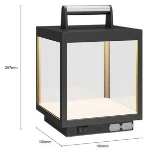 Lucande - Cube LED Portable Ogrodowe Lampa Stołowa Graphite