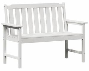 Ławka ogrodowa biały 120 x 59 x 88 cm hdpe