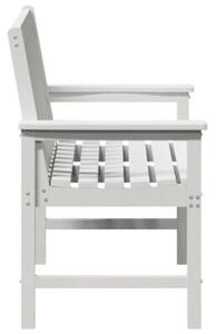 Ławka ogrodowa biały 120 x 59 x 88 cm hdpe