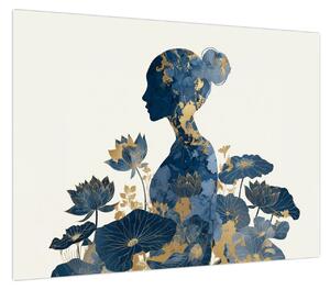 Obraz - Marmurowy profil kobiety (70x50 cm)