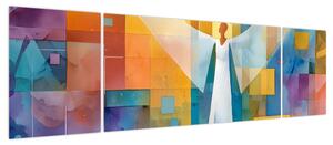Obraz - Geometryczny anioł (170x50 cm)