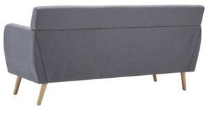 Sofa 3-osobowa tapicerowana tkaninÄ , 172x70x82 cm, jasnoszara