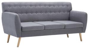 Sofa 3-osobowa tapicerowana tkaninÄ , 172x70x82 cm, jasnoszara